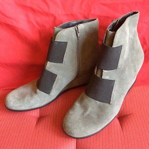 Aerosoles Suede Wedge Ankle Boots